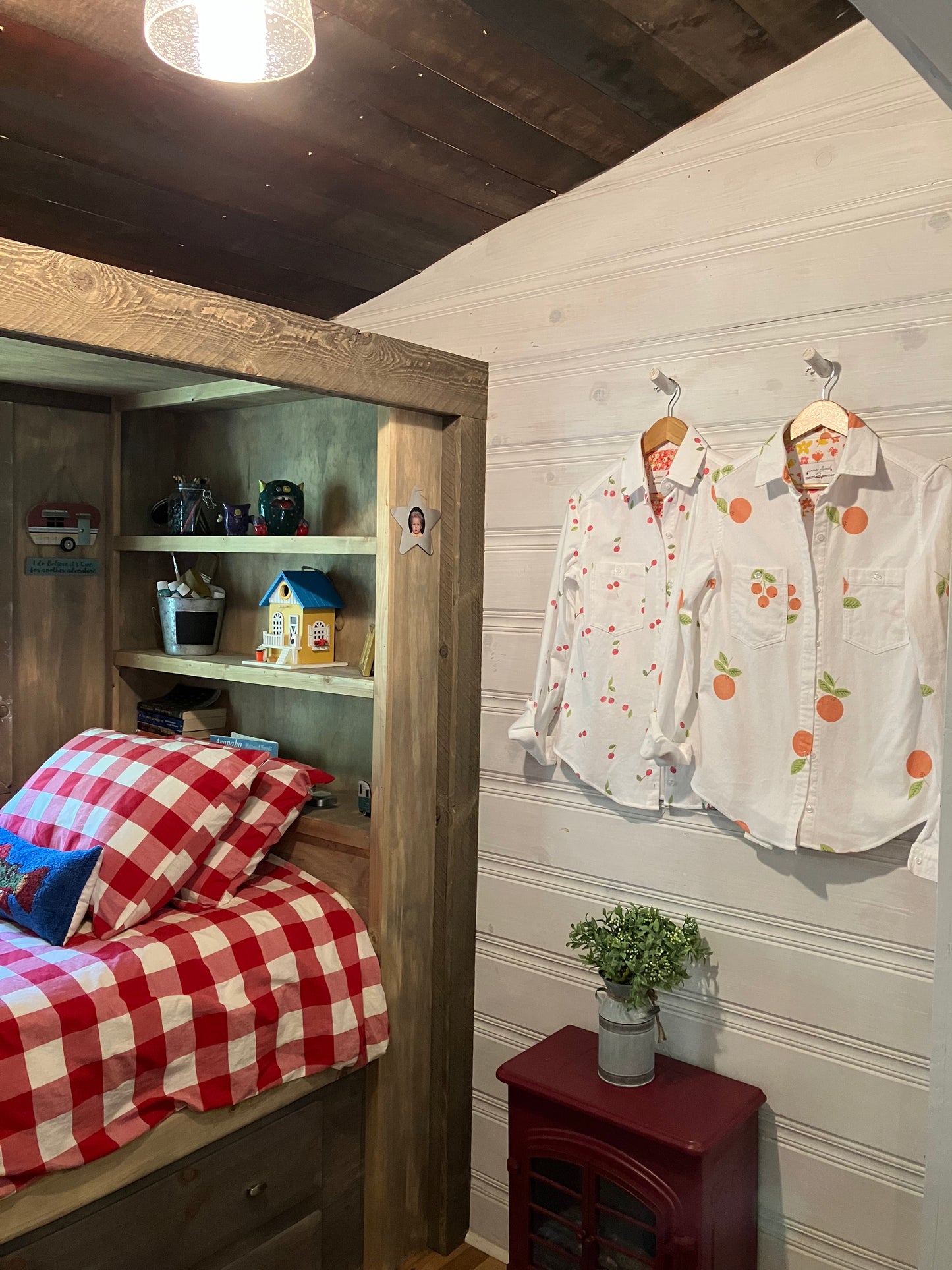 Orange Crushed Women's Summer Flannel Shirt